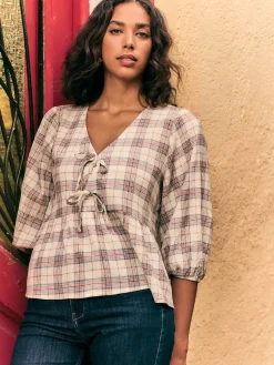 CAMISA ABLUSONADA CUADROS