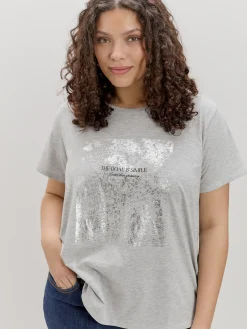 CAMISETA BRILLO PLATEADO