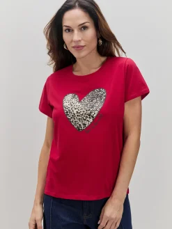 CAMISETA CORAZÓN LEOPARDO