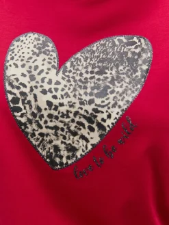 CAMISETA CORAZÓN LEOPARDO