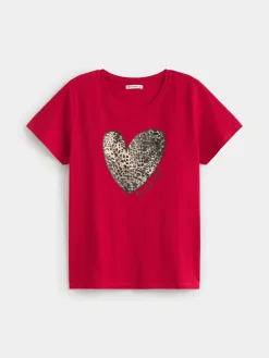 CAMISETA CORAZÓN LEOPARDO