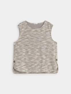 CHALECO TEXTURA BOTON