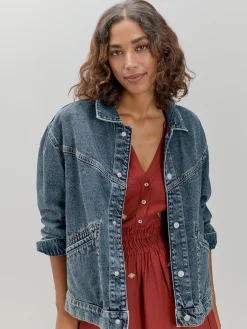 CHAQUETA DENIM FLECOS
