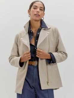CHAQUETA LARGA CINTURÓN