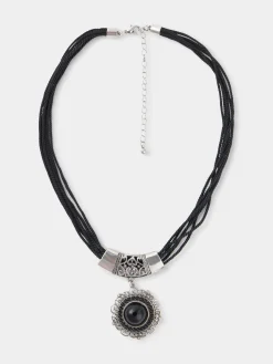 COLLAR CUERDA PLATEADO