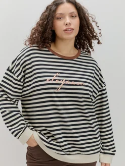 SUDADERA RAYAS LETTERING
