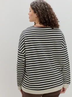 SUDADERA RAYAS LETTERING