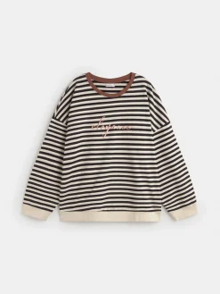 SUDADERA RAYAS LETTERING