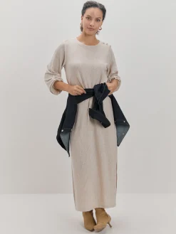 VESTIDO LANOSO PLISADO